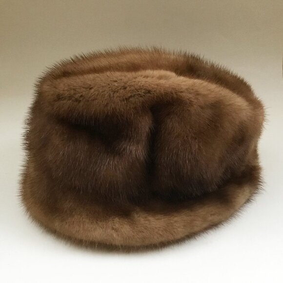Vintage Aladino Stefani Vincent & Bill Brown Fur Feather Winter Hat - Picture 5 of 9